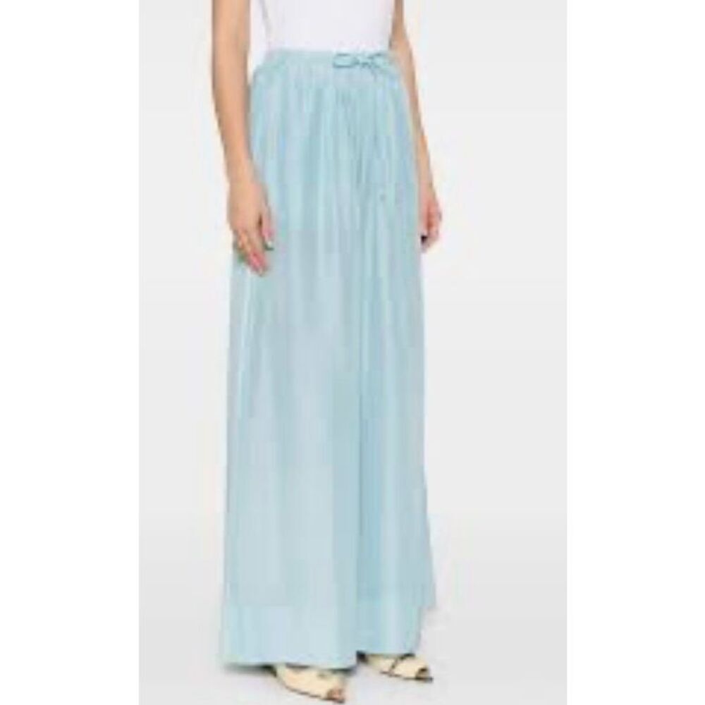 Forte Forte Chic 100% Silk Palazzo Pant in Aqua Blue NWT Size I Small